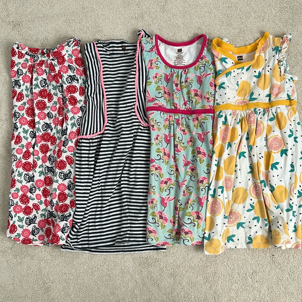 Bundle of 4 Tea Collection summer dresses (size 5)